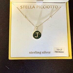Stella Picciotto Silver Initial Pendant Necklace